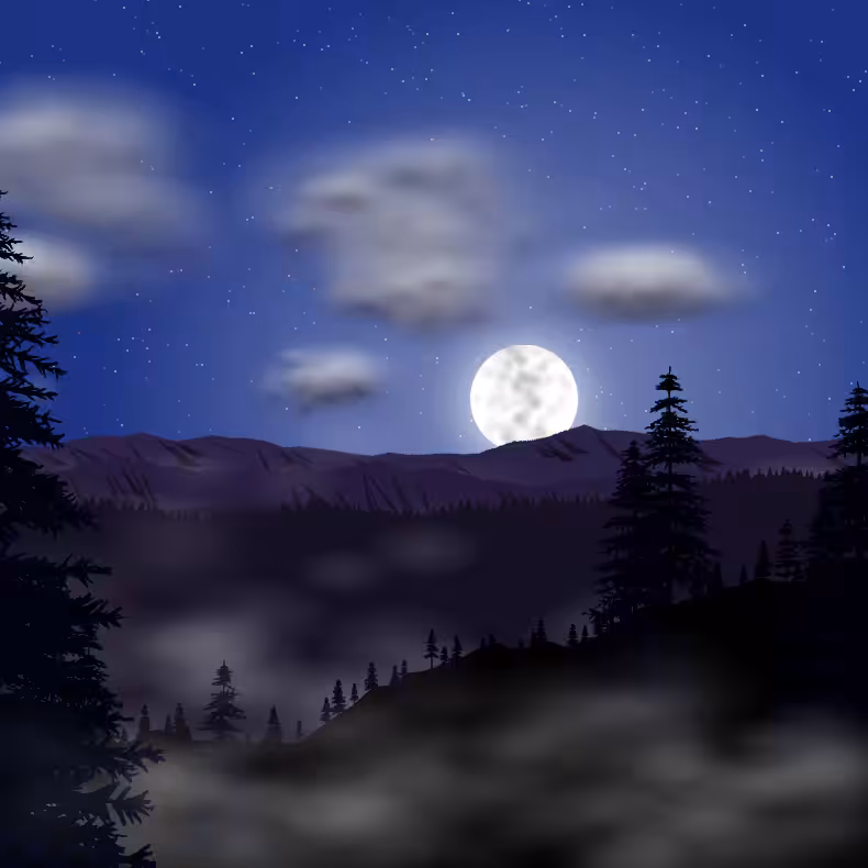 Moonlit Mountains #38