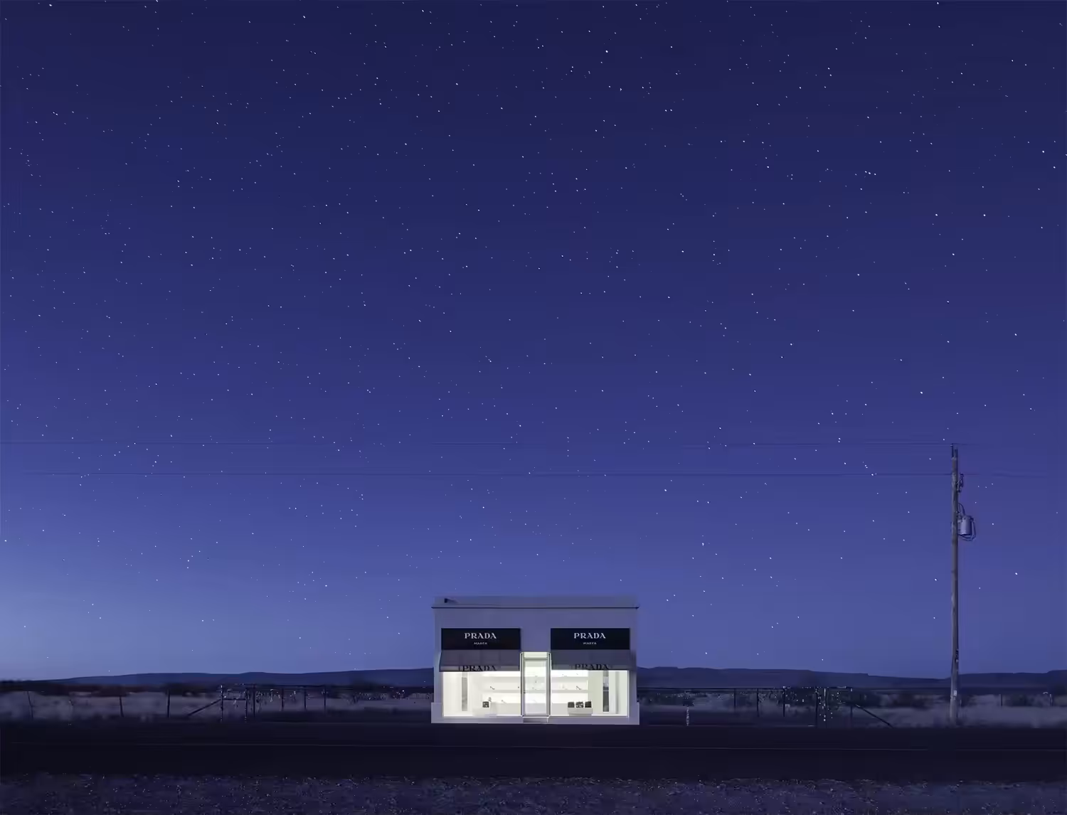 Meteors over Prada Marfa