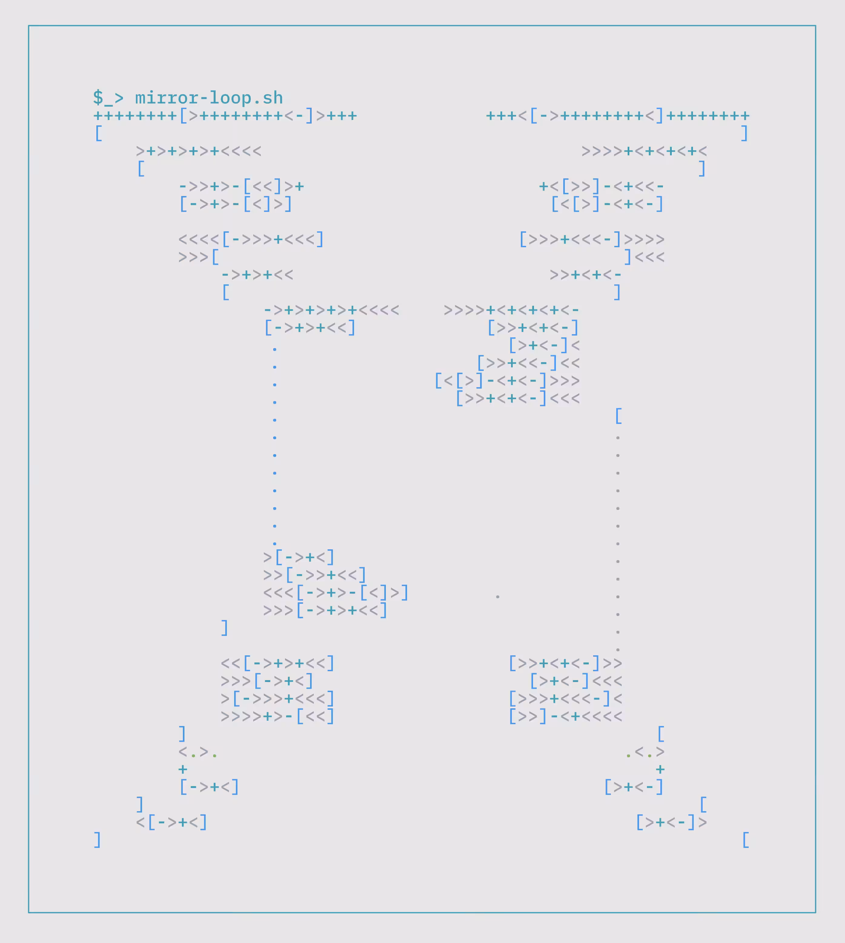 Rodeo posts: $_> mirror-loop.sh