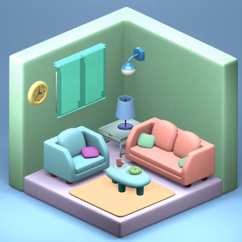 3D Fantasy Living room #11