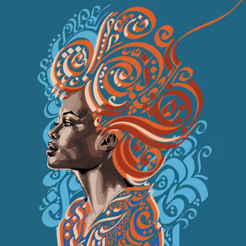 Calligraphy pop-art