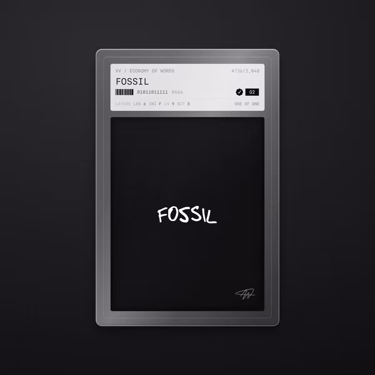 Economy of Words: FOSSIL · #736