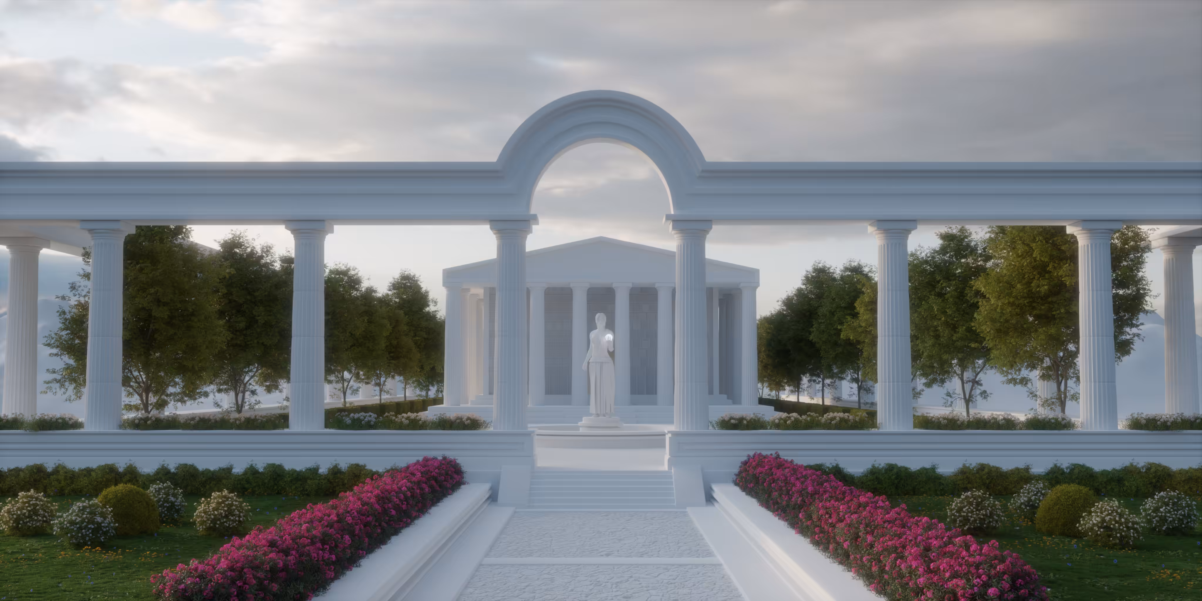 White gardens of peace