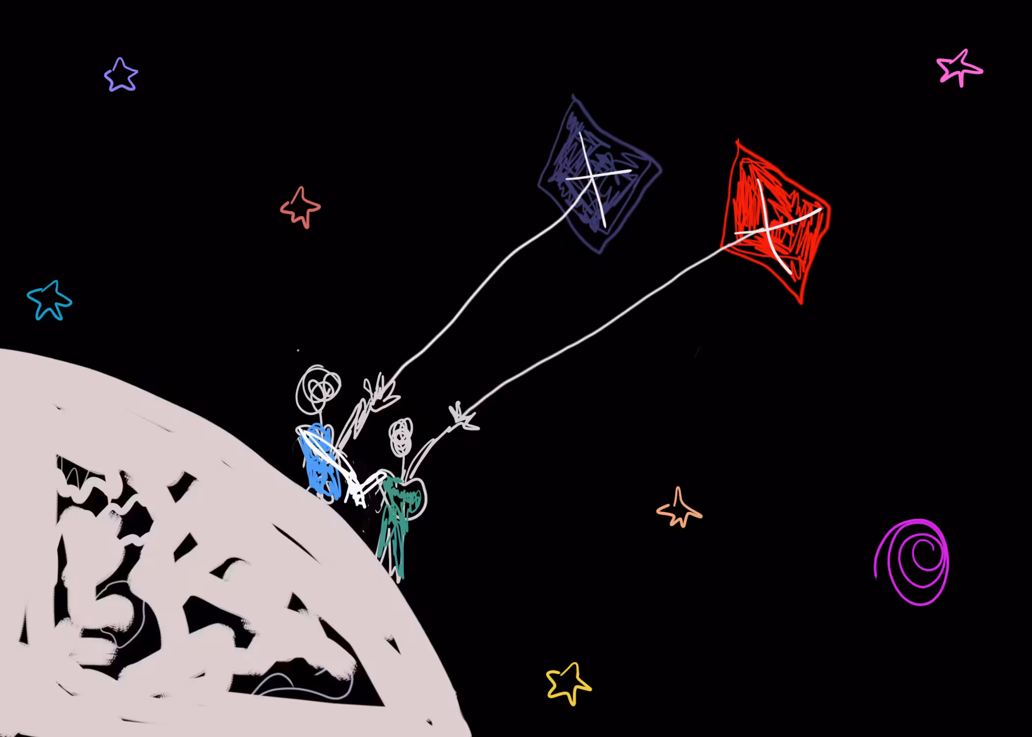 Flying Kites On The Moon 