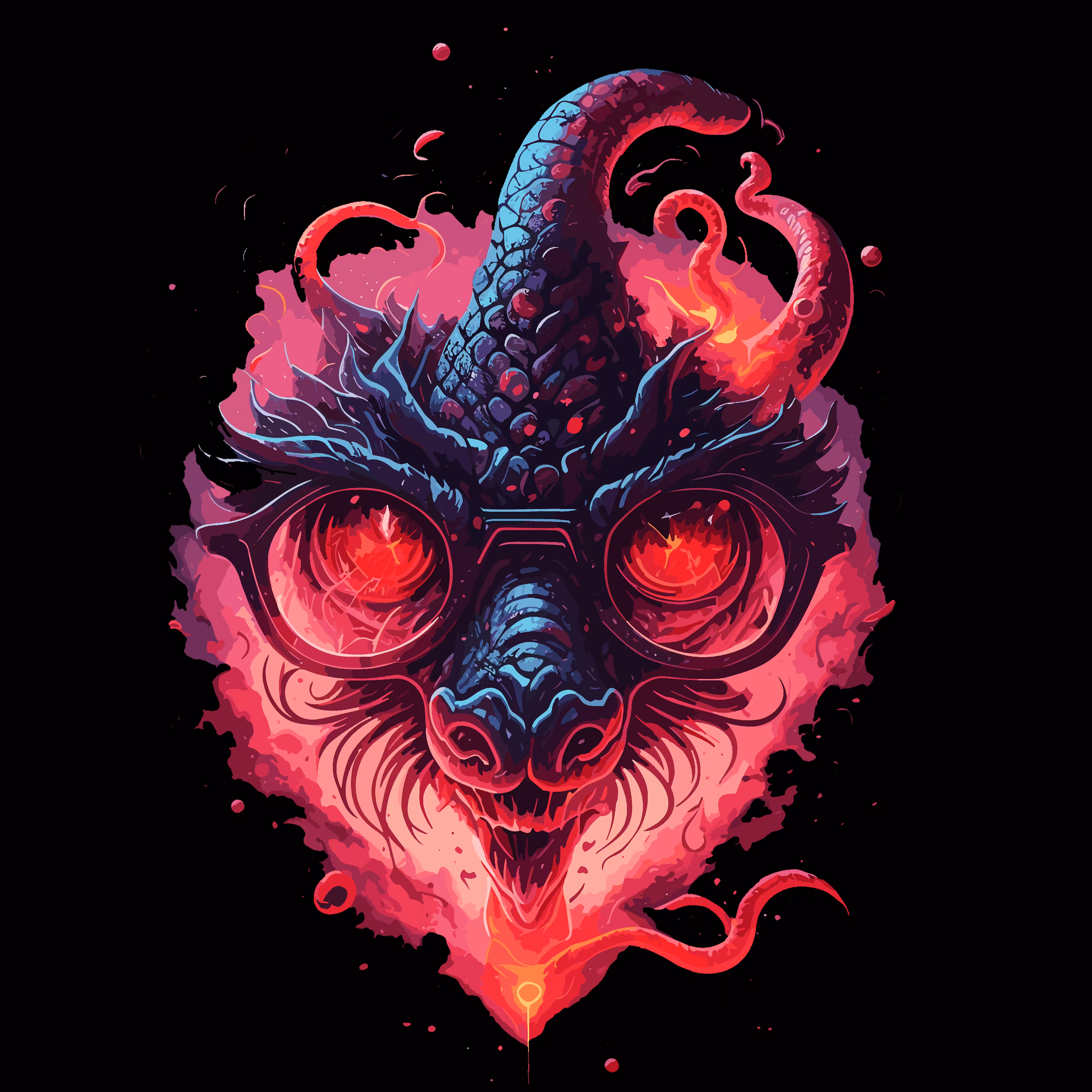 "Serpent Enigma - Mystical Evil Snake Design"