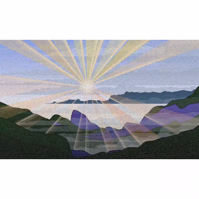Sunrise over a Mountain Lake #22