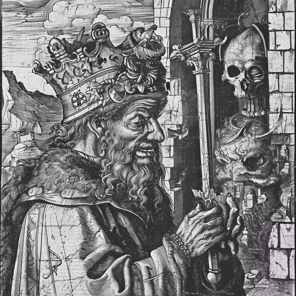 Medieval Mischief: The Monarch's Reflection on Mortality