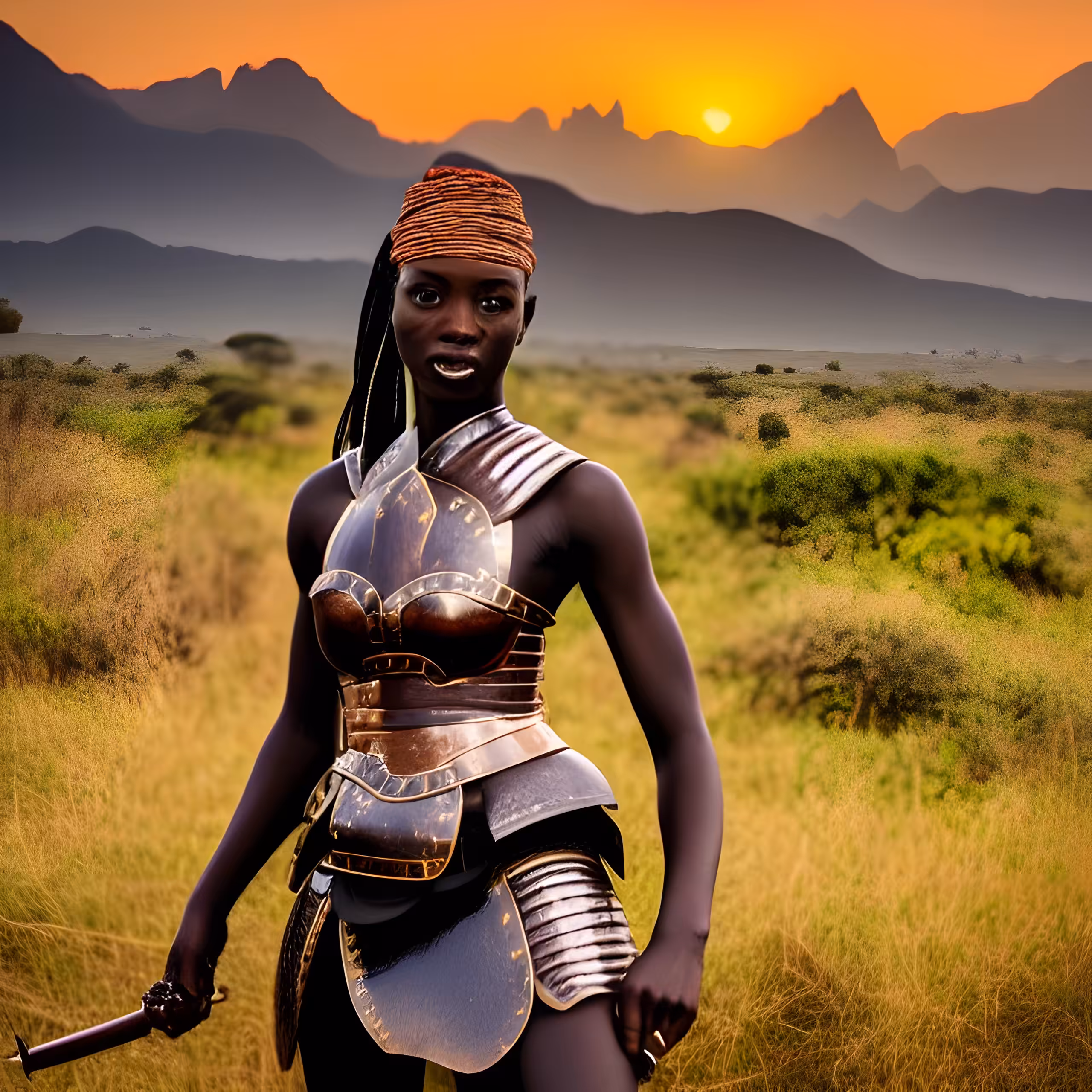 African Female Warriors Series  I: African Female Warrior 07