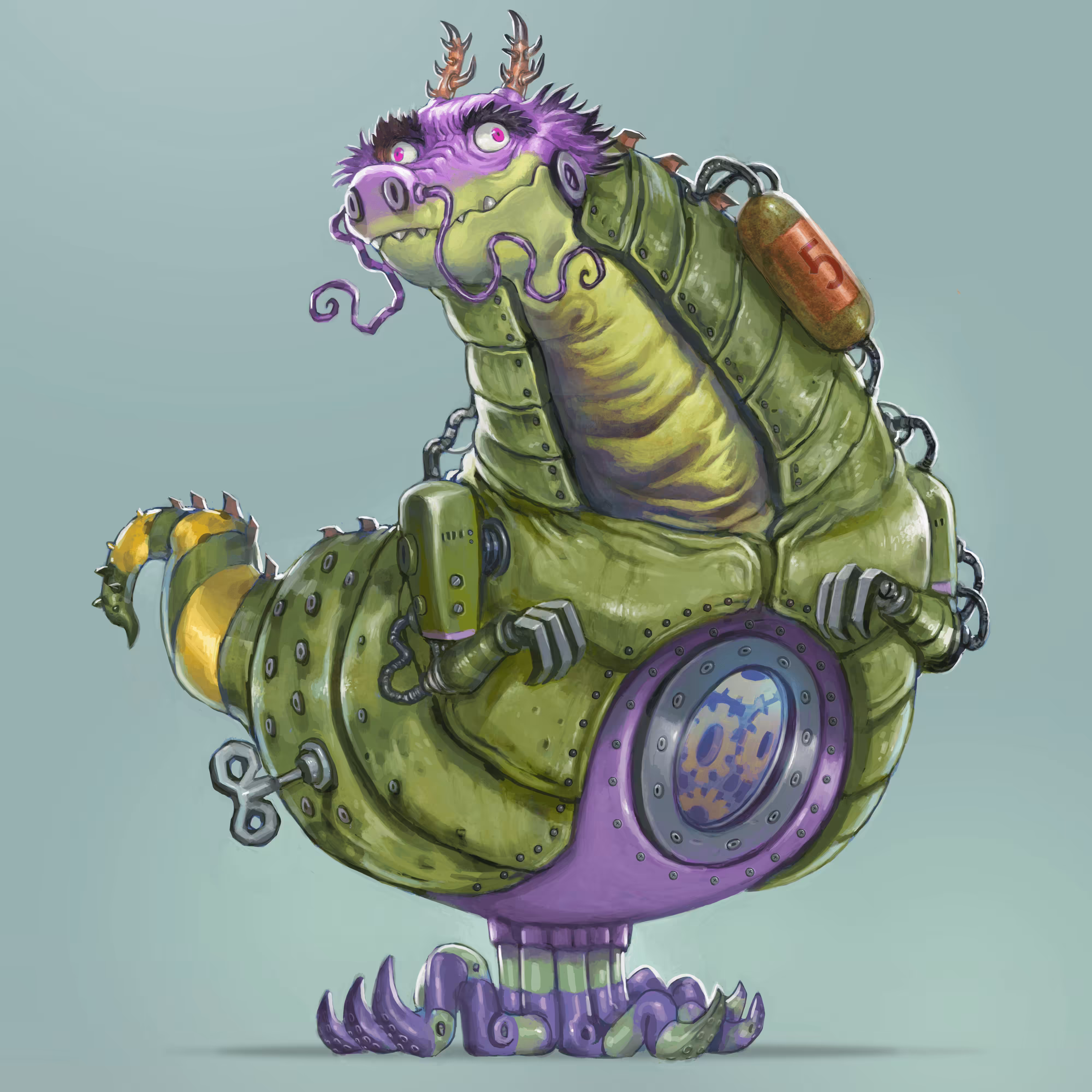 Wind up Dragon 5: Purple Octopus