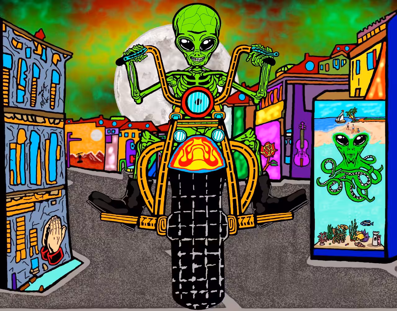 Alien 👽 Biker 