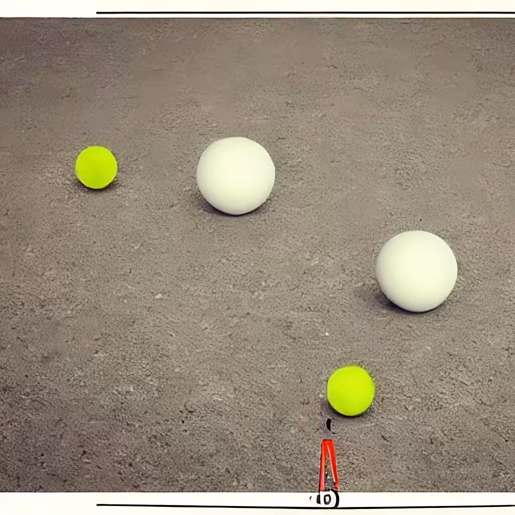"three balls thrown in the air to get a straight line" attempt #8