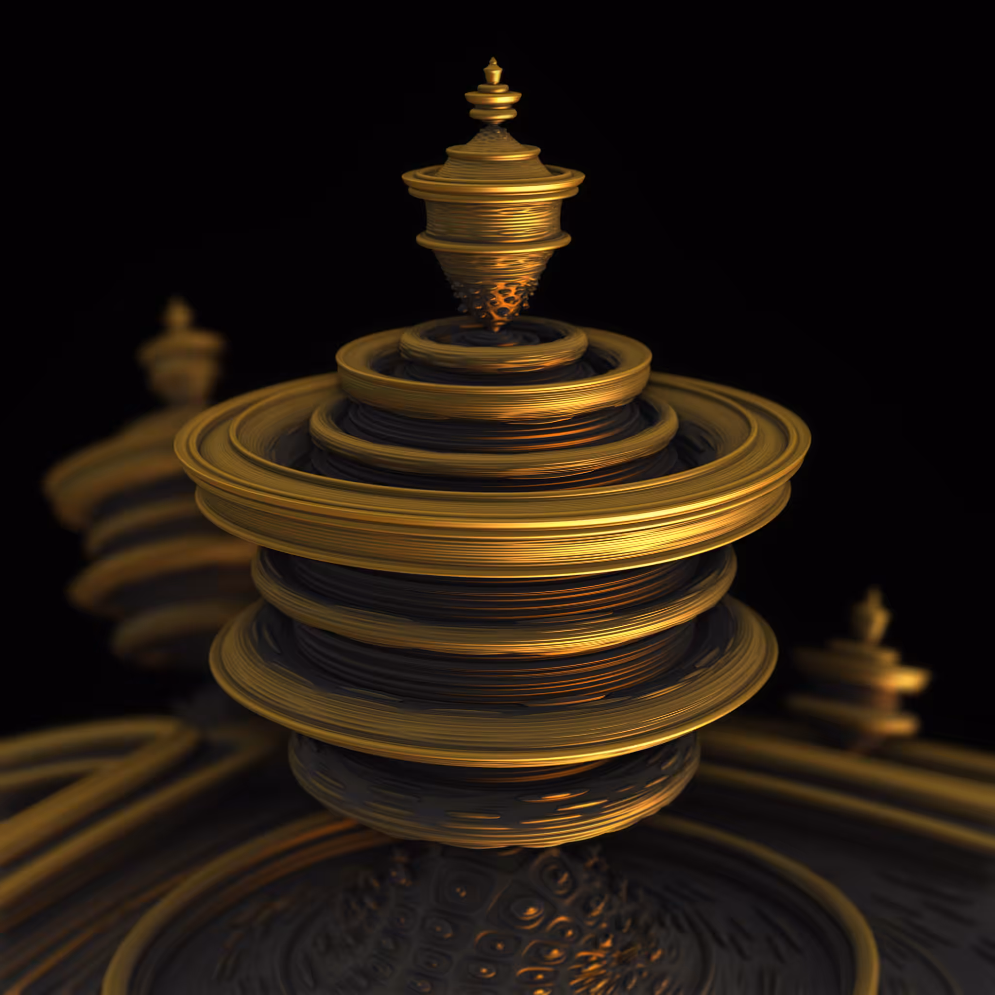Golden Spinning Top