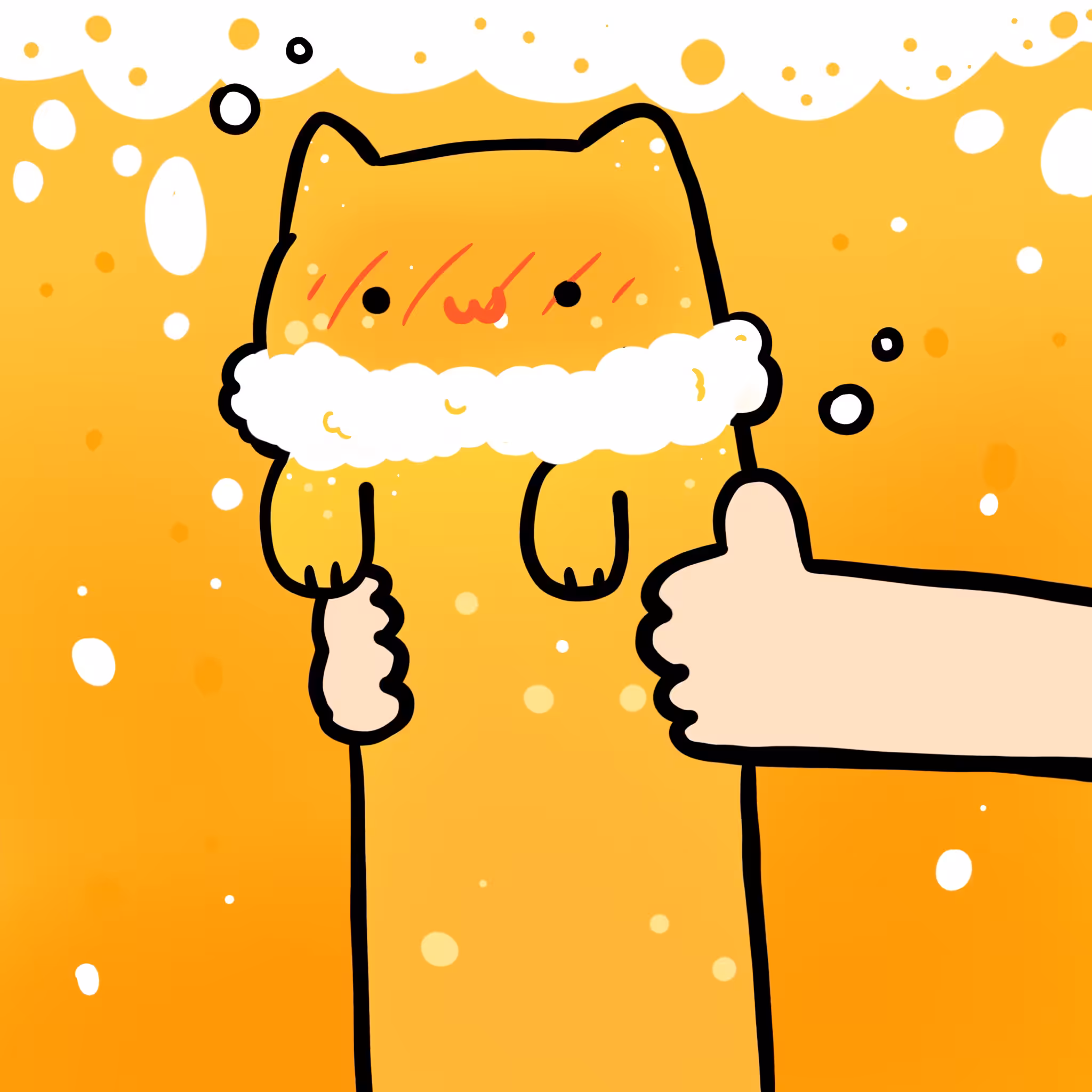 Long Long Beer Cat #0175
