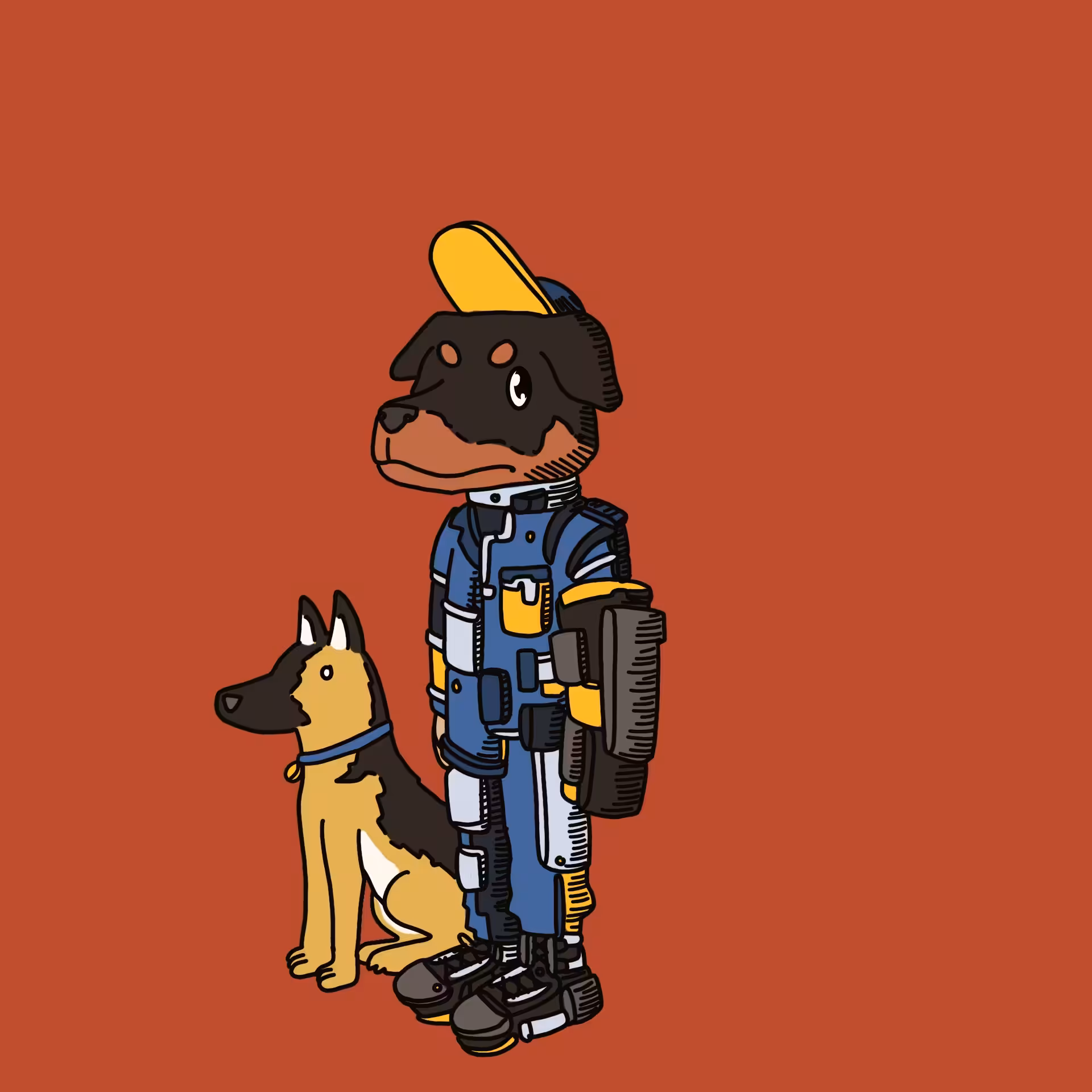 Dogtrainer one eyed guy #00282