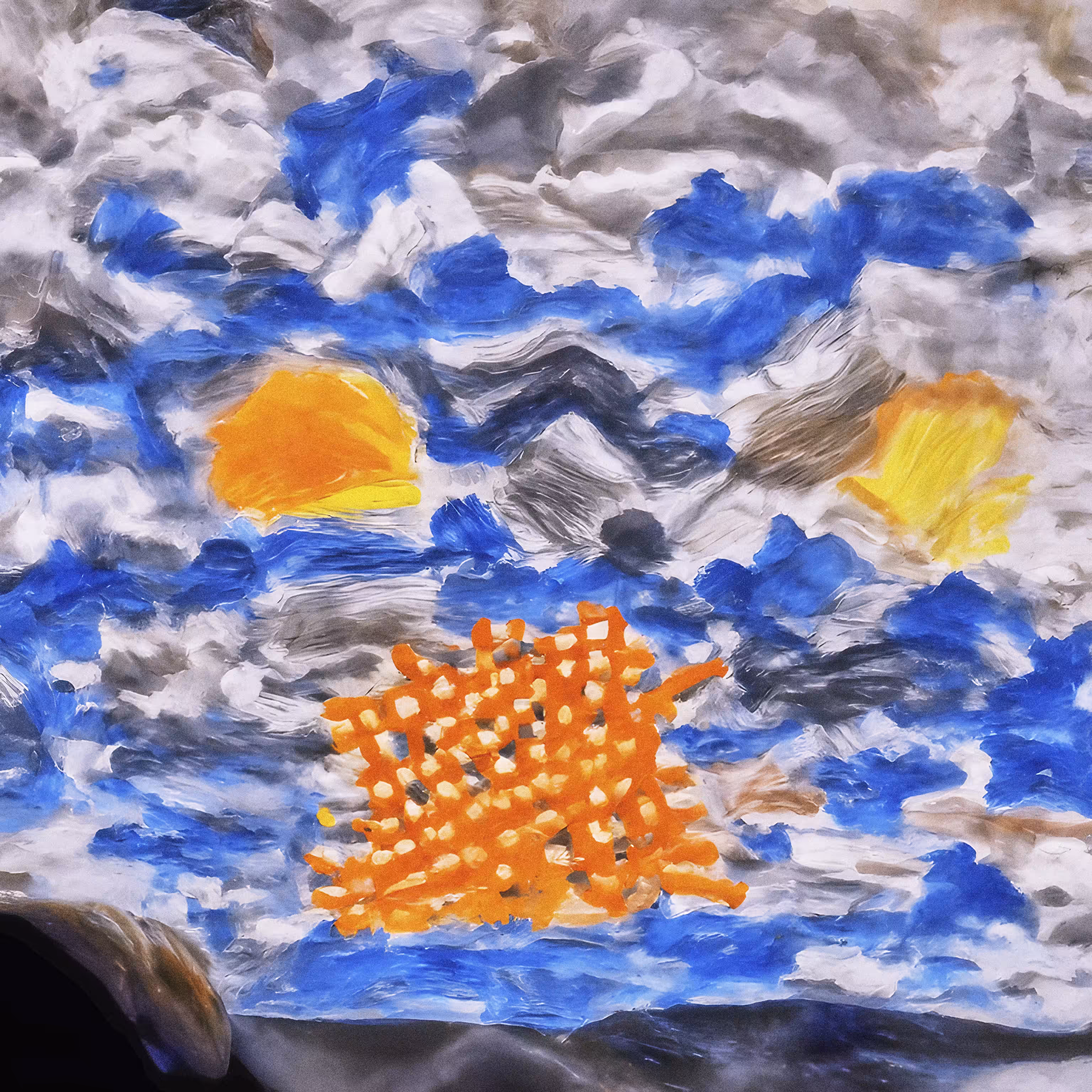 A cloudy sunset.