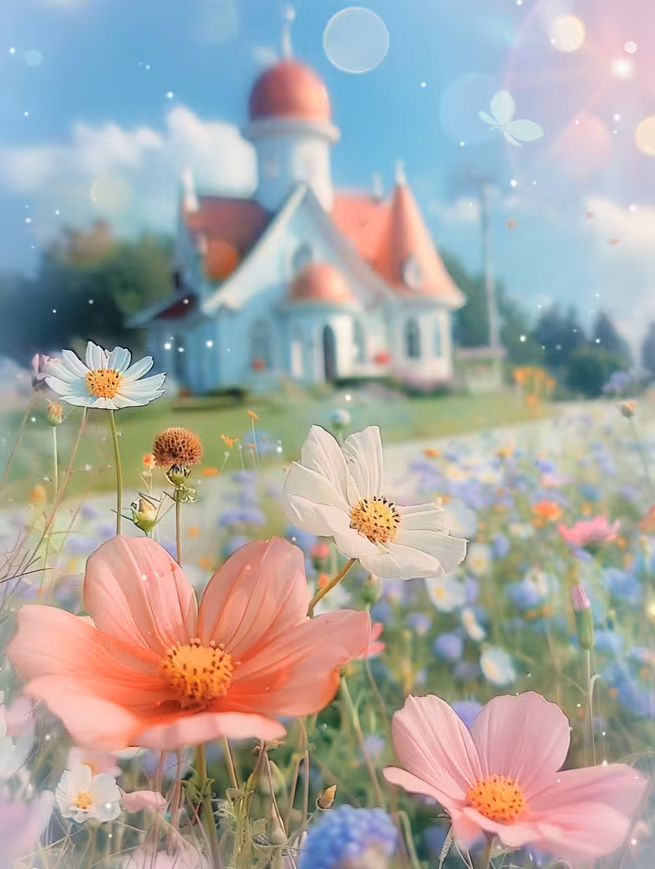 Behind the garden