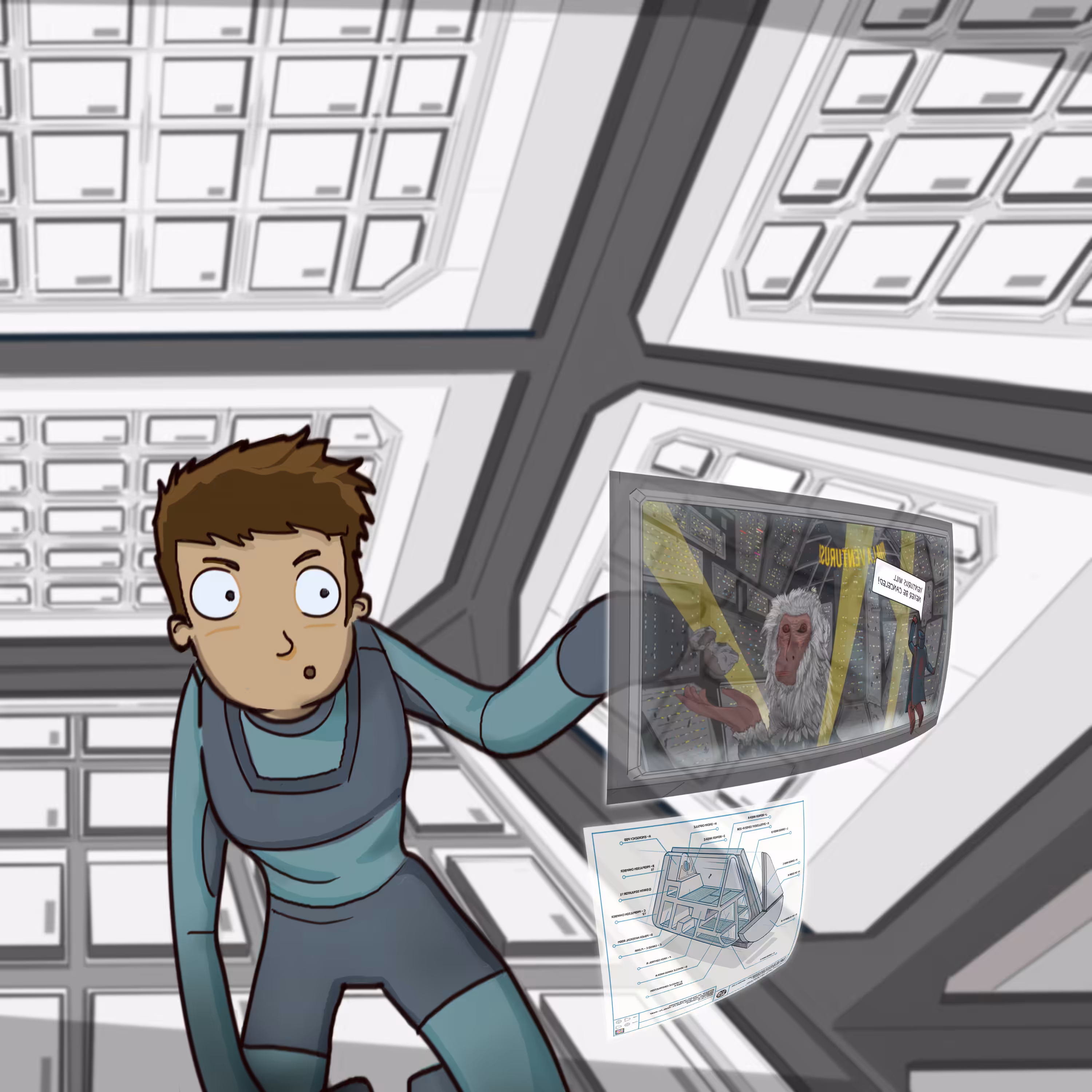 Martin in the spaceship - Astronaut Training 