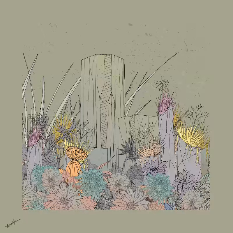 Garden of Lines #Rocks_Blooms #37