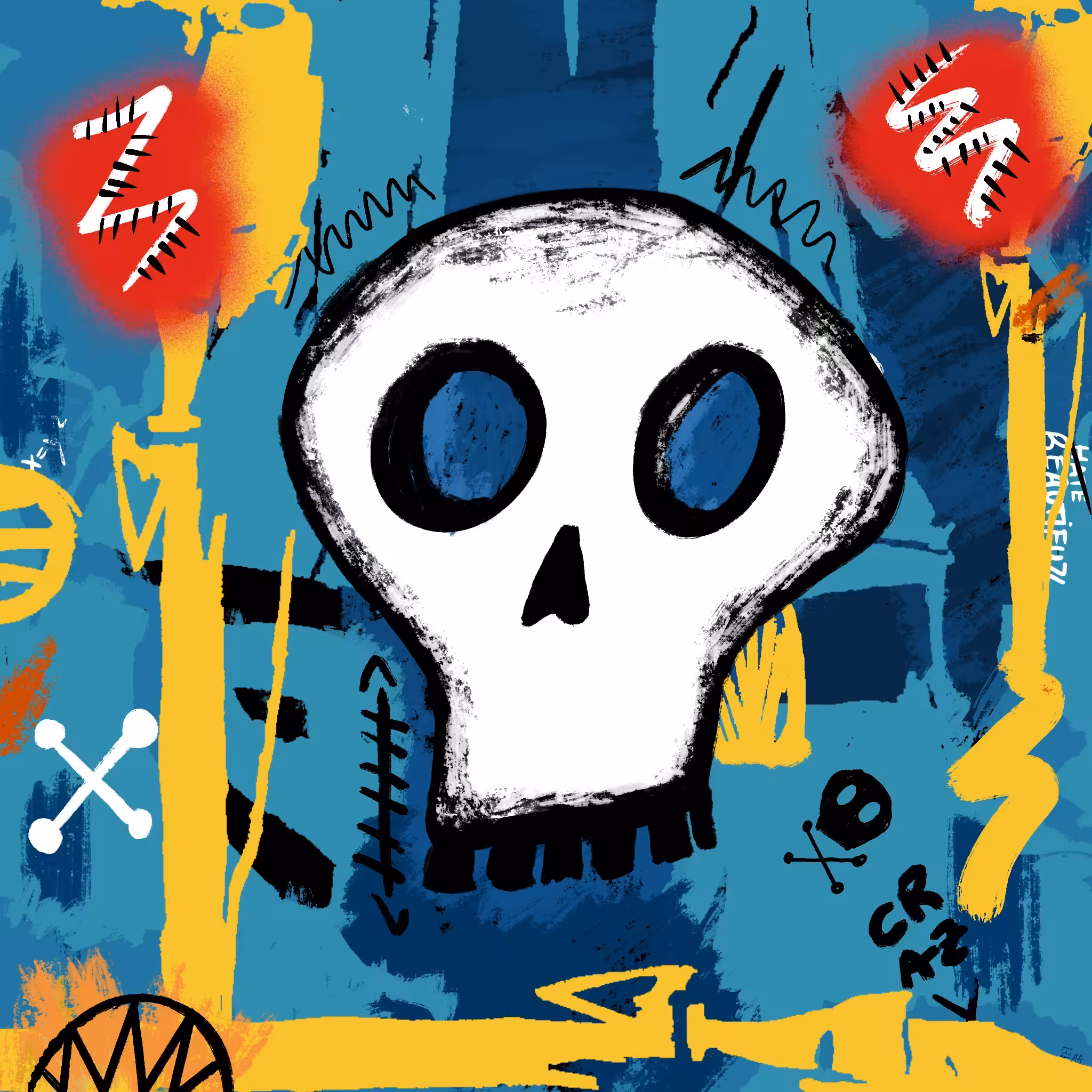 "Ferocious Skull" SQC - Crazy Skull ArtWork
