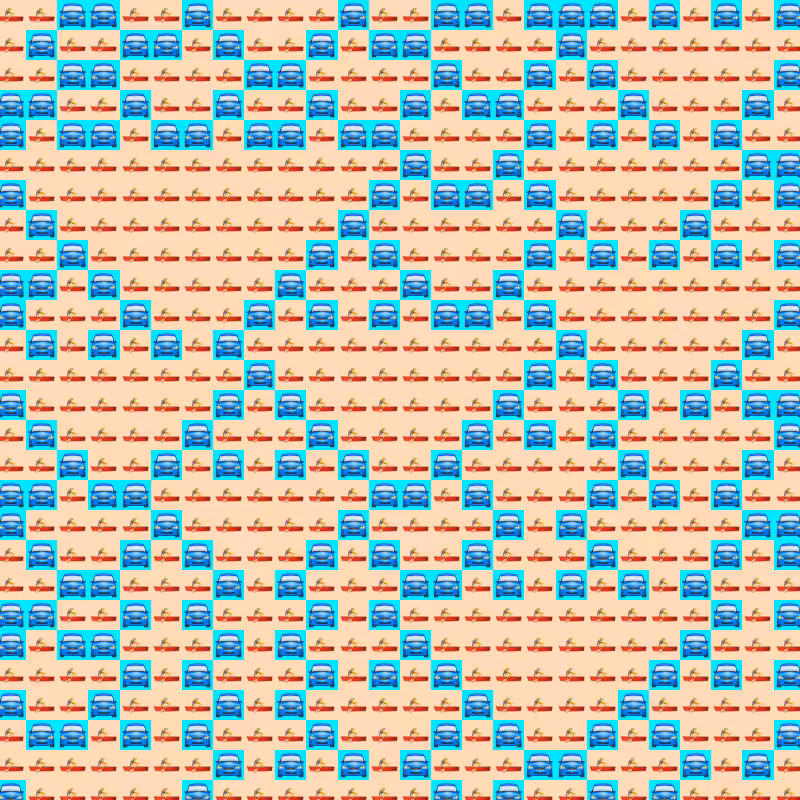 Elementary Cellular Emoji Automata #418