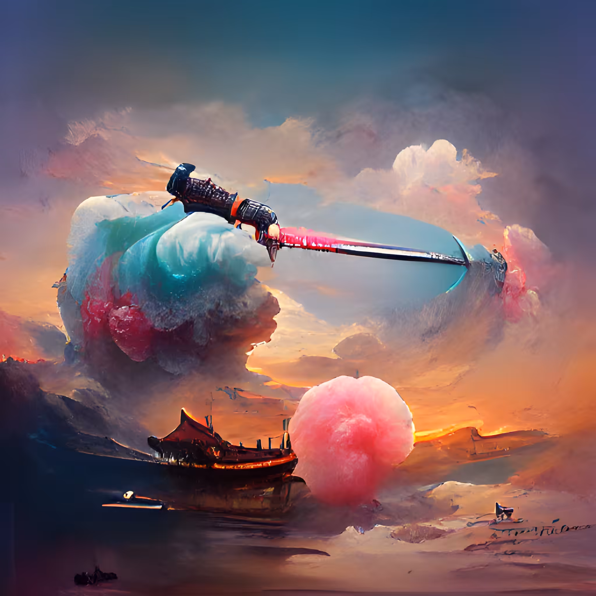 Cotton Candy Katana #06