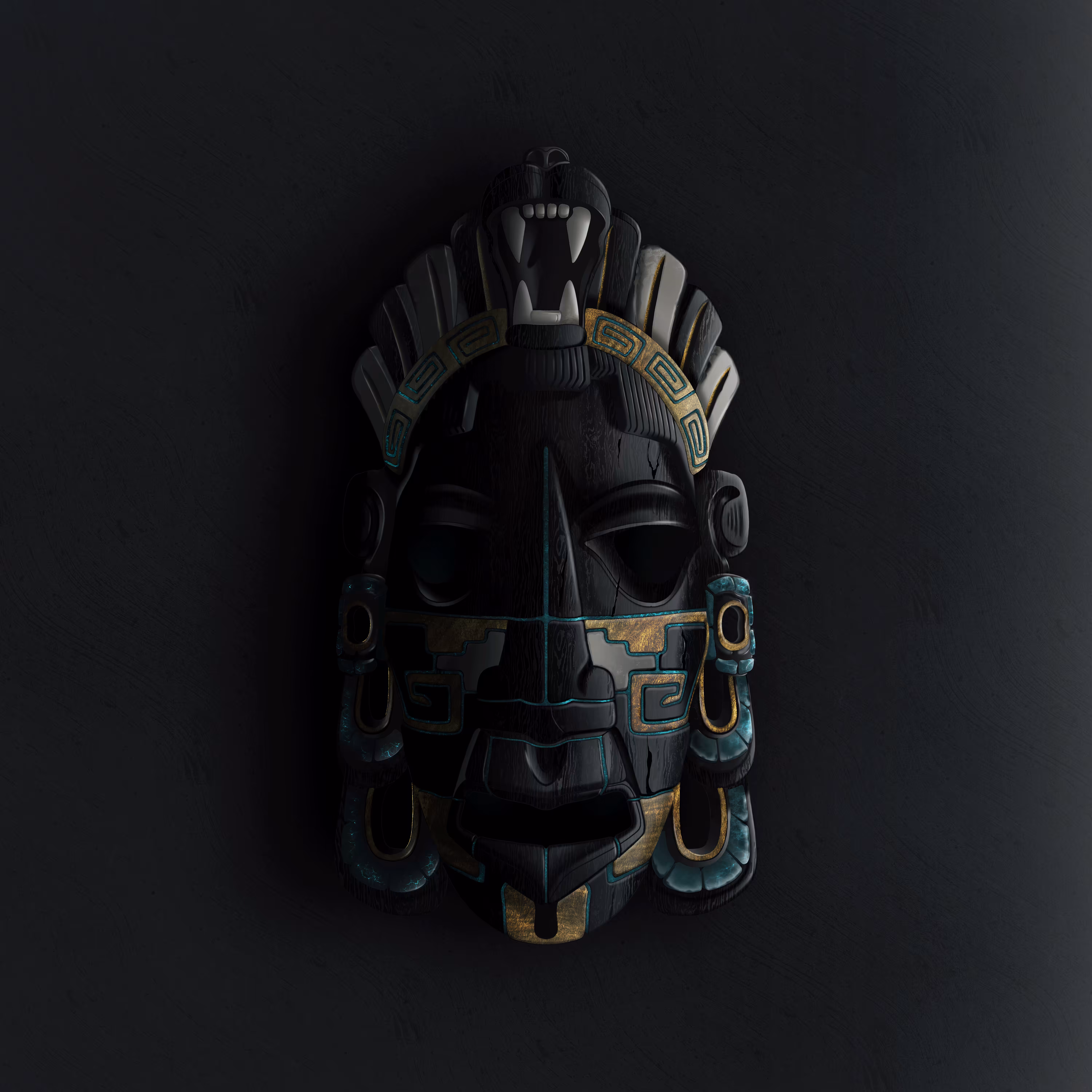 Mayan Jade Tribal Mask. No. 1/5