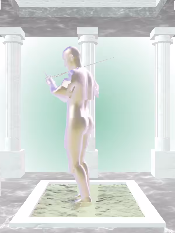 HeavenComputer: The Robotic Shimmery Violet Garden Woman #4857