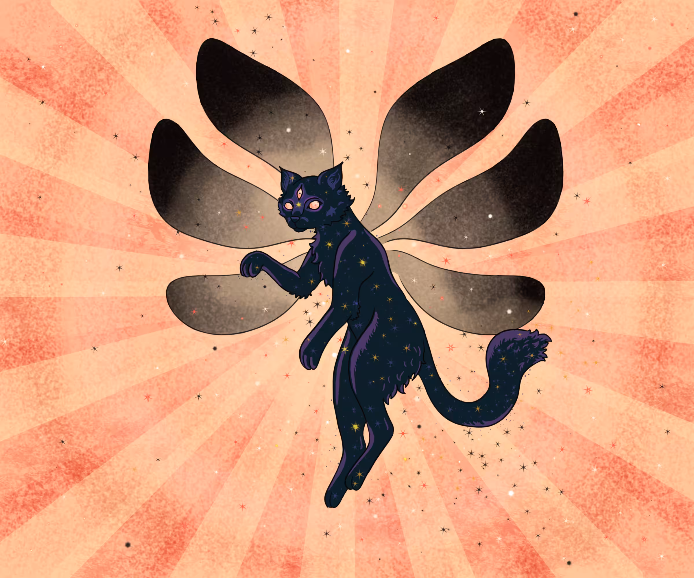 Gato-fada-anjo-demoníaco
