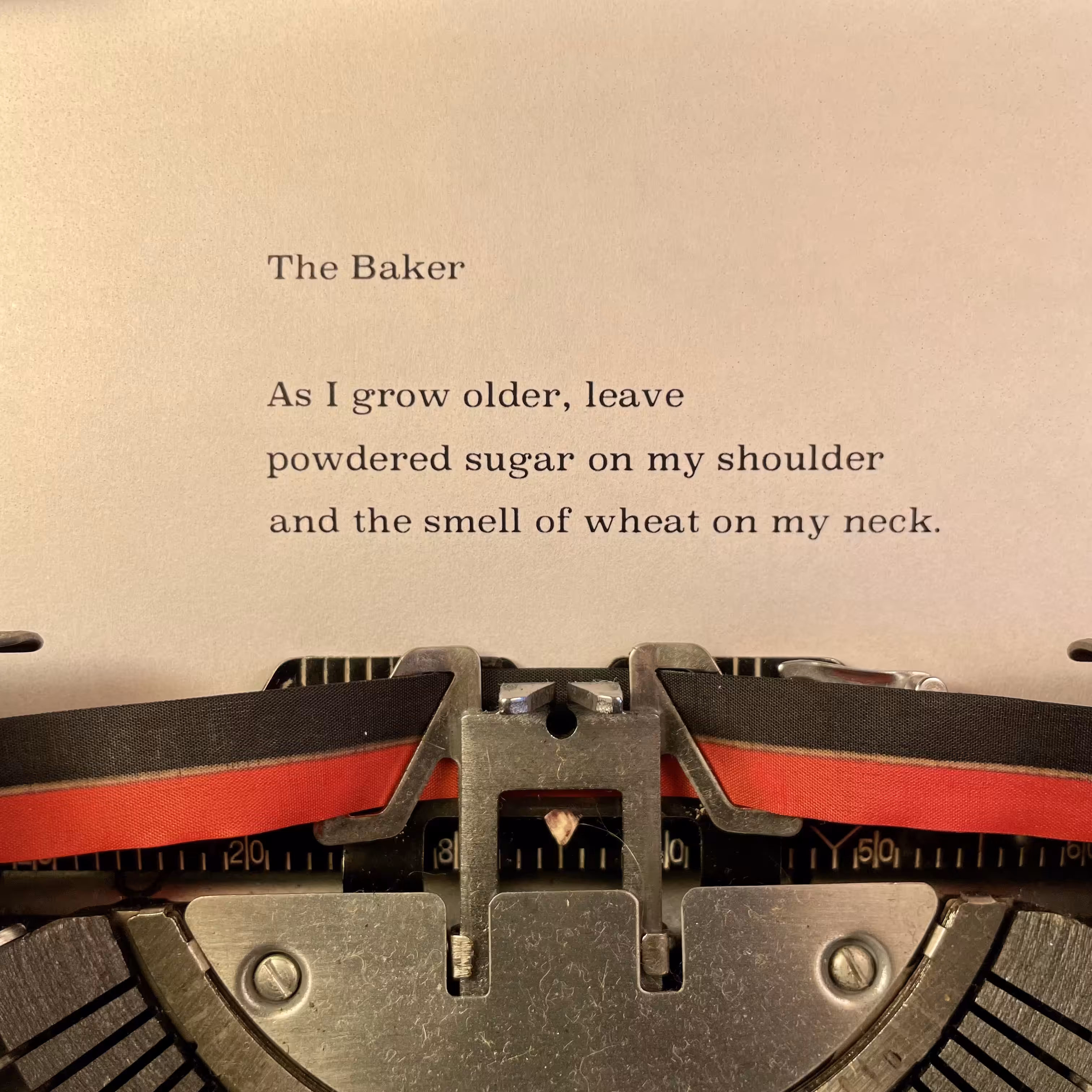 Love Poem Tercets: The Baker