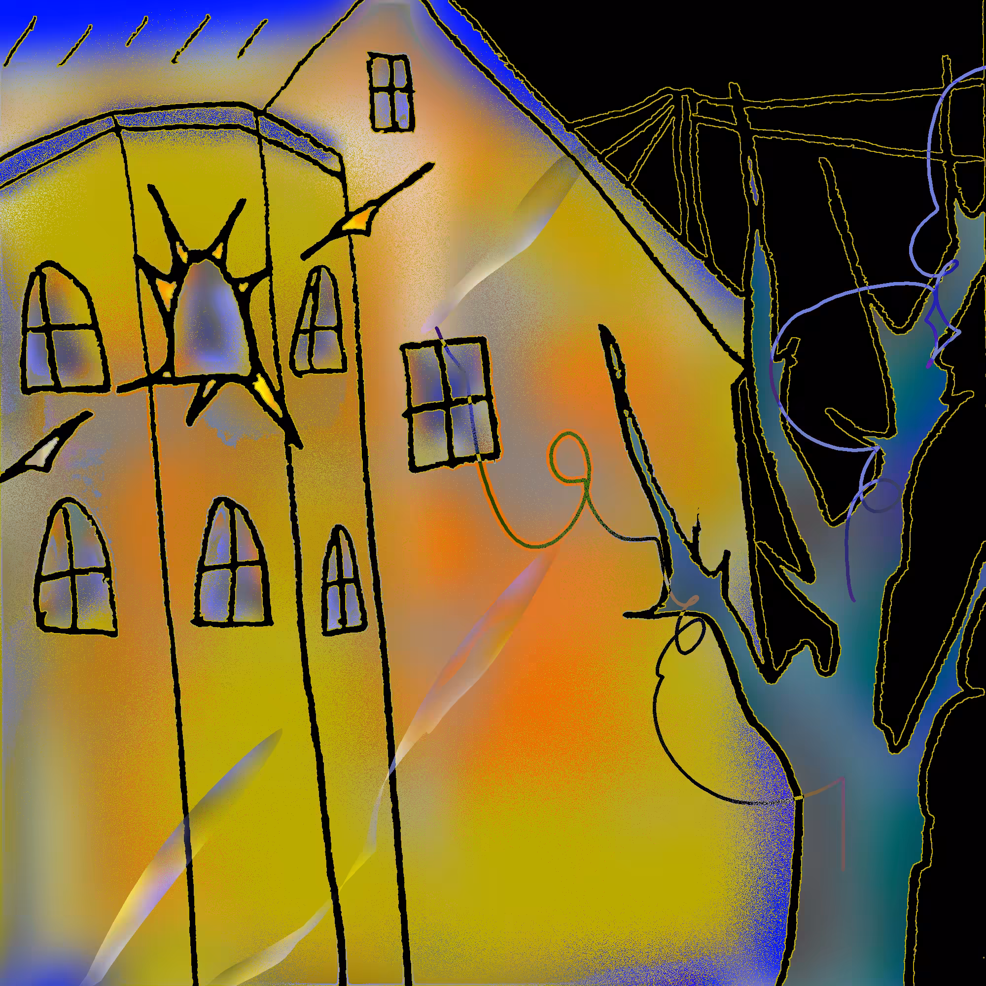 yellow house