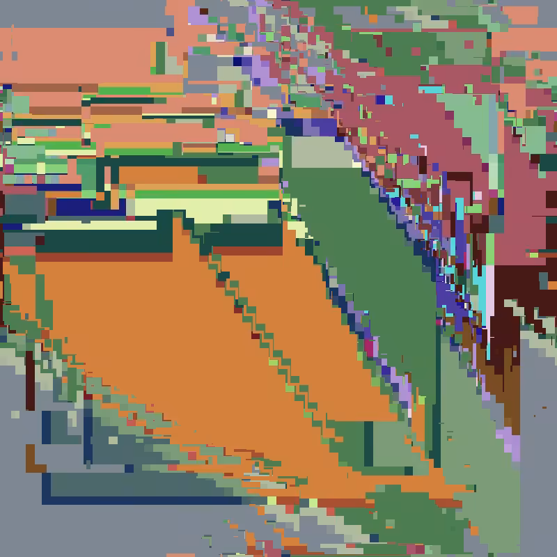 Cascade automata, pixel nature #16