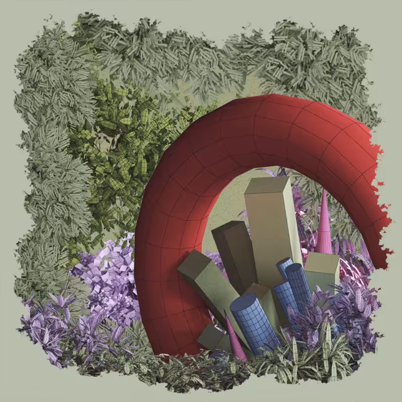 Geo-forest #3dart #1