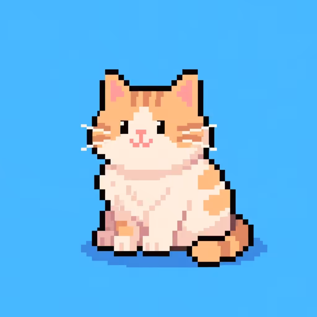 Fluffy Pixel Kitty