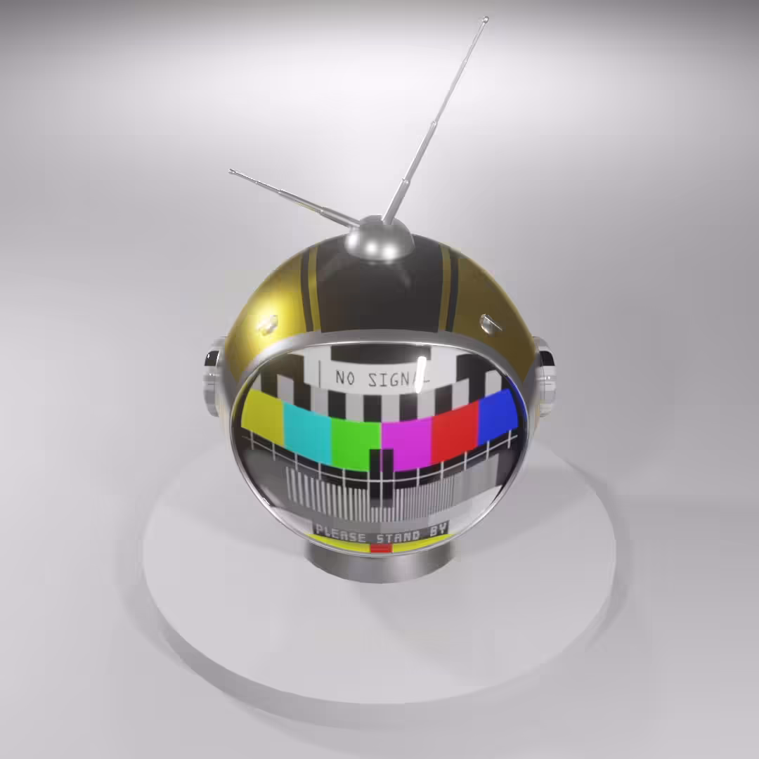 Astro Helmet 3D Animation TV