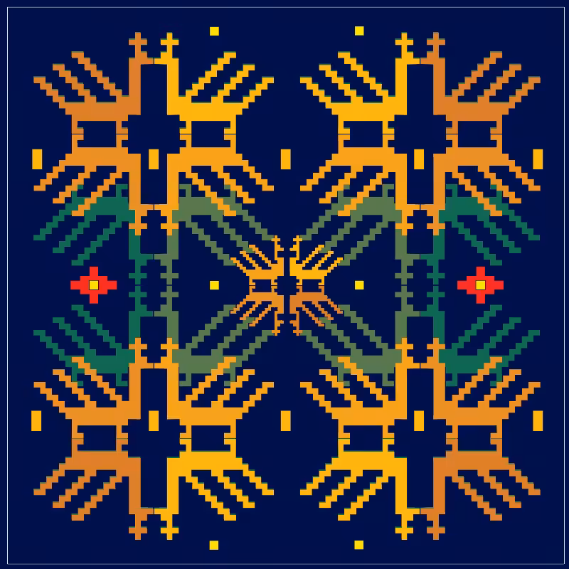 Pixel-Bird Motif #5