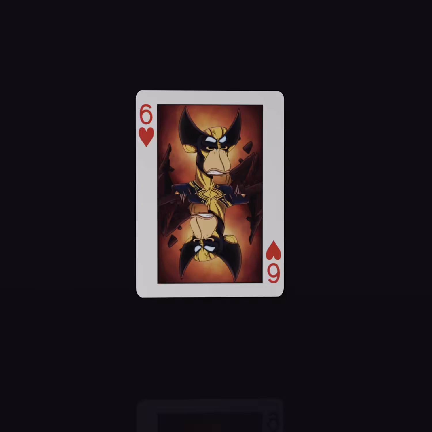 Bored Ape Not Cards: 6 of Hearts
