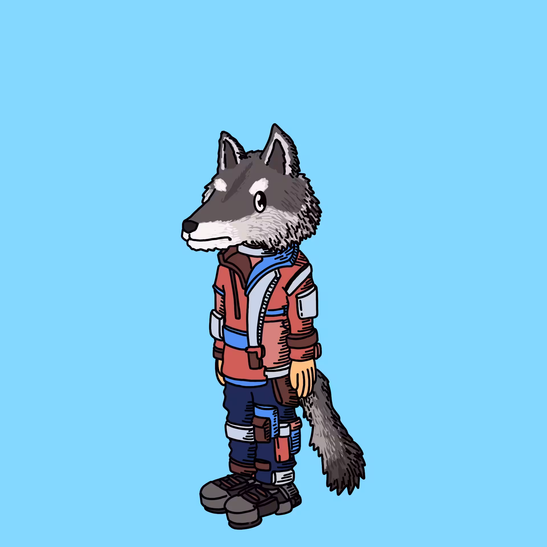 Wolfbiologist one eyed guy #00326