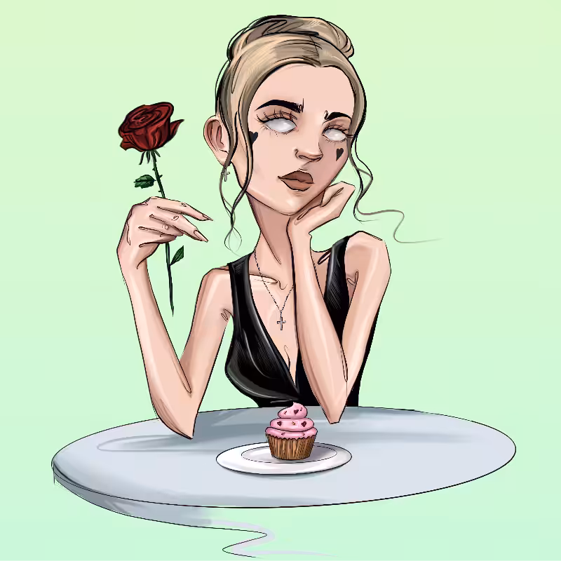Girl at the table #17