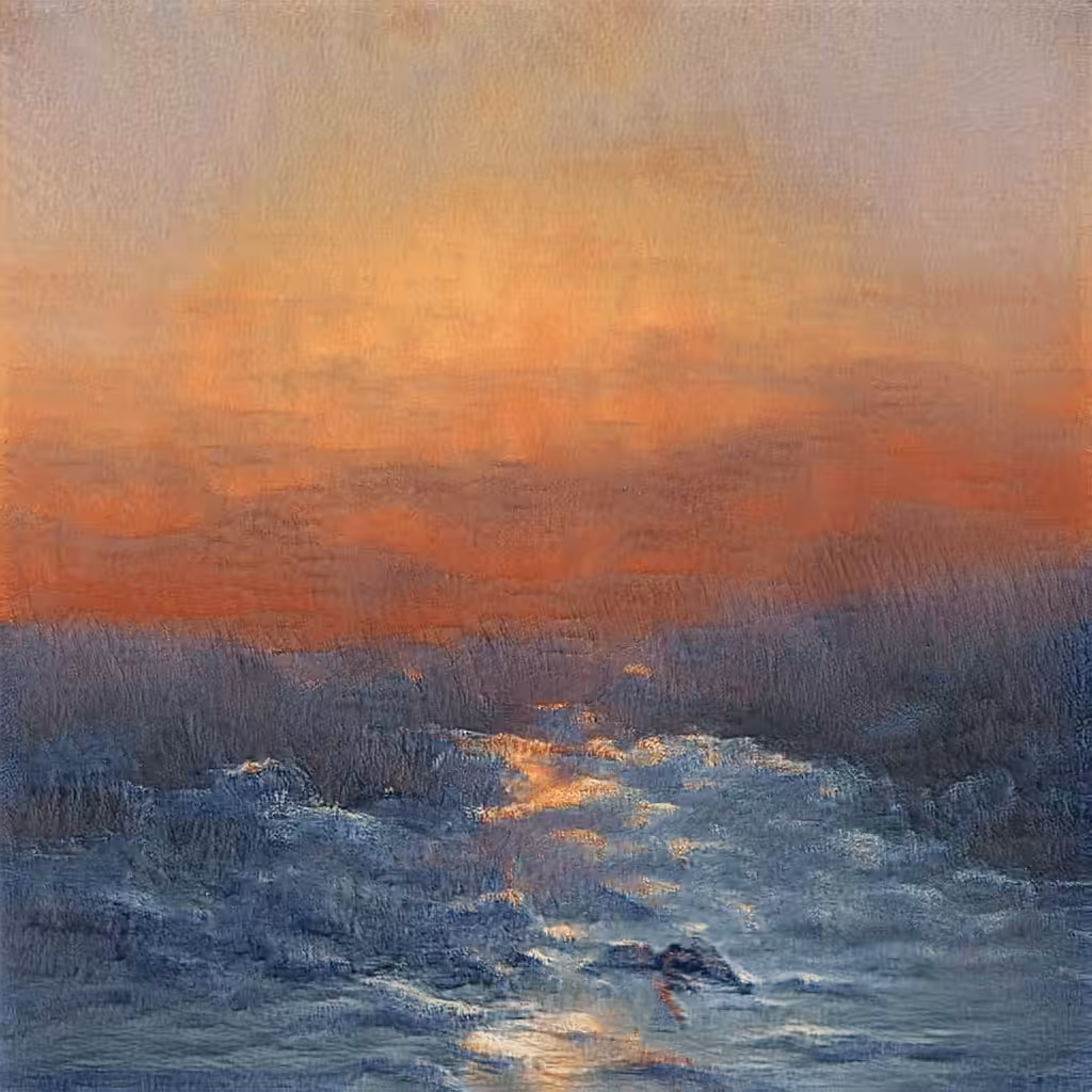 AI imagined painting of the sea #7