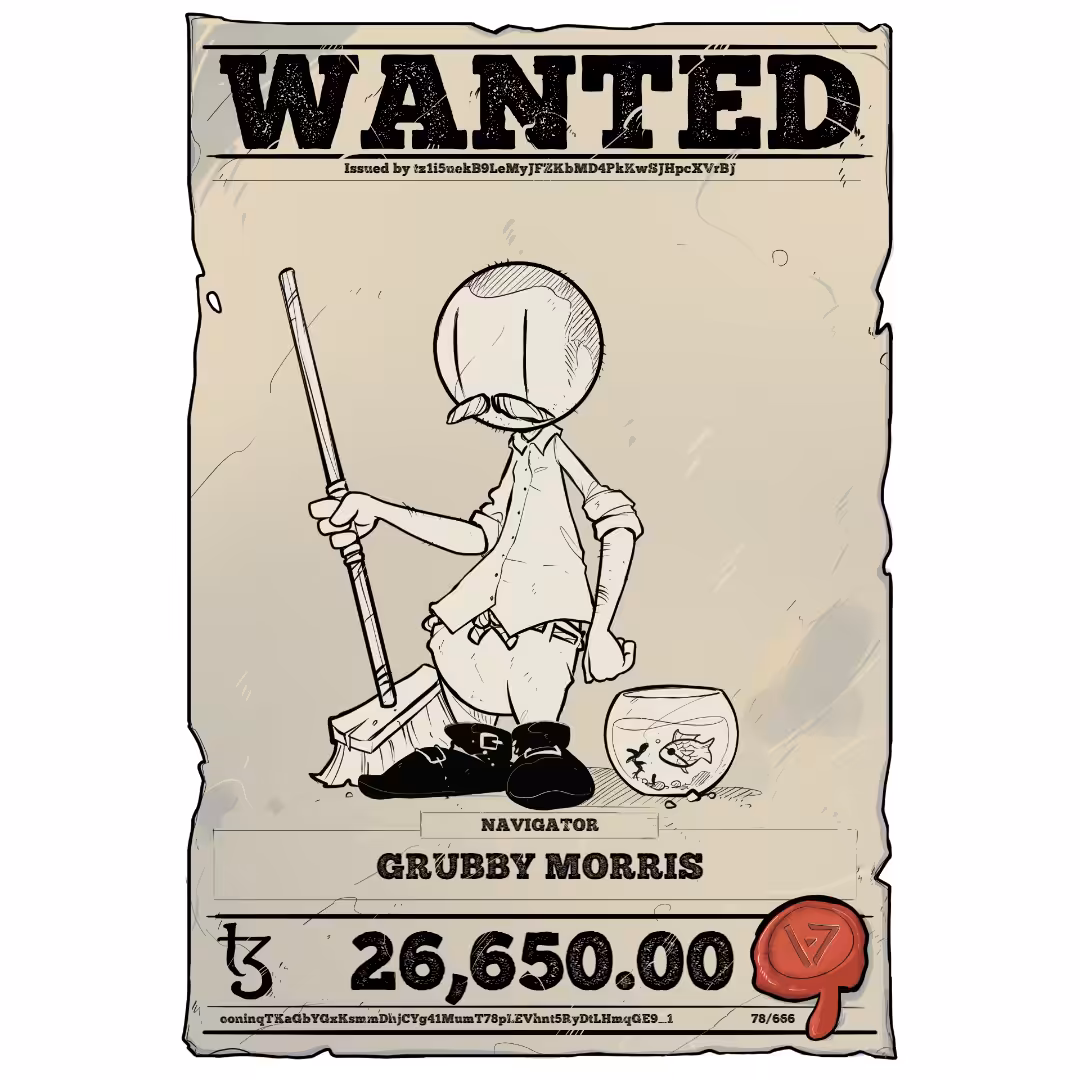 GRUBBY MORRIS | TEZOS PIRATE 78/666