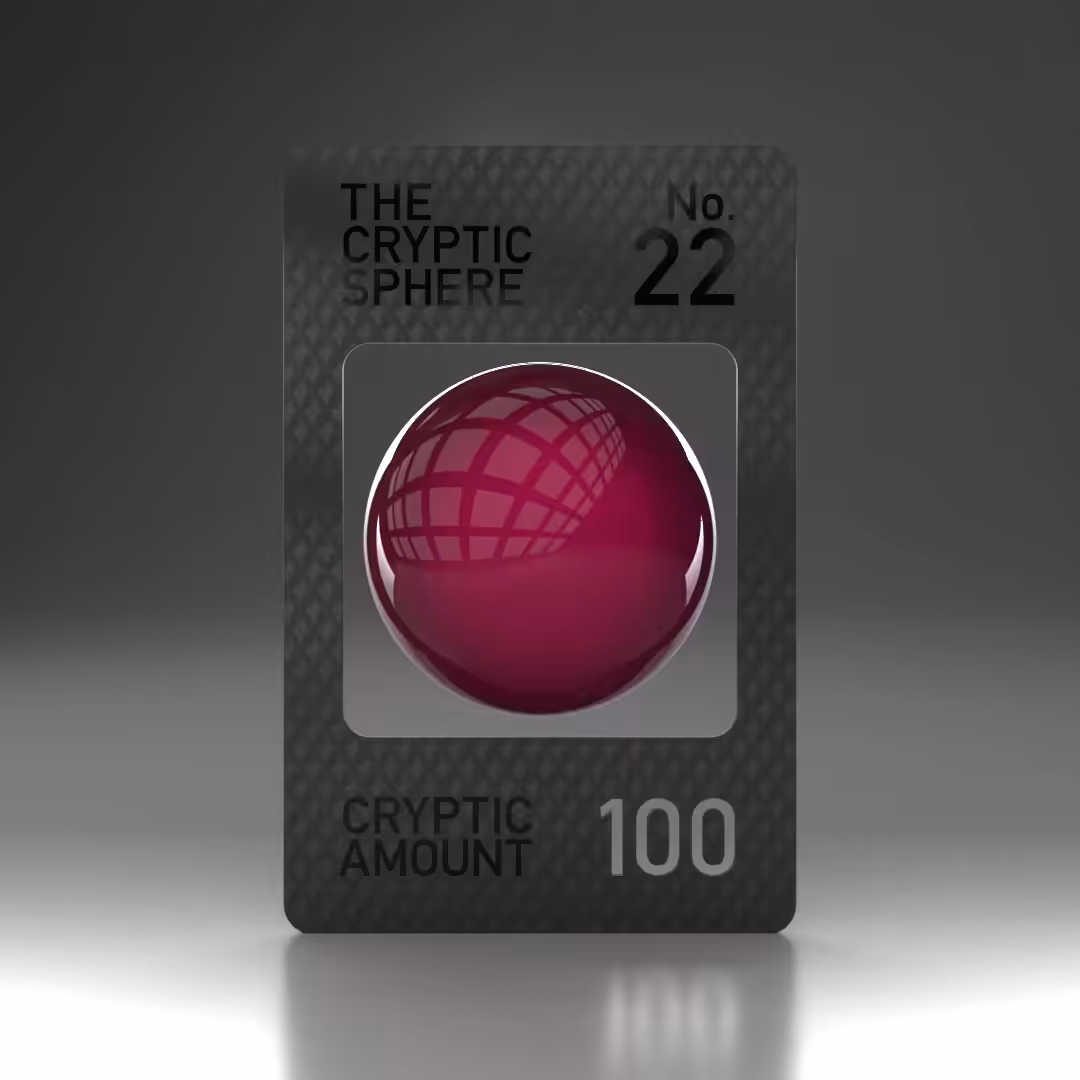 The Cryptic Sphere, Animated Trading Card No. 22