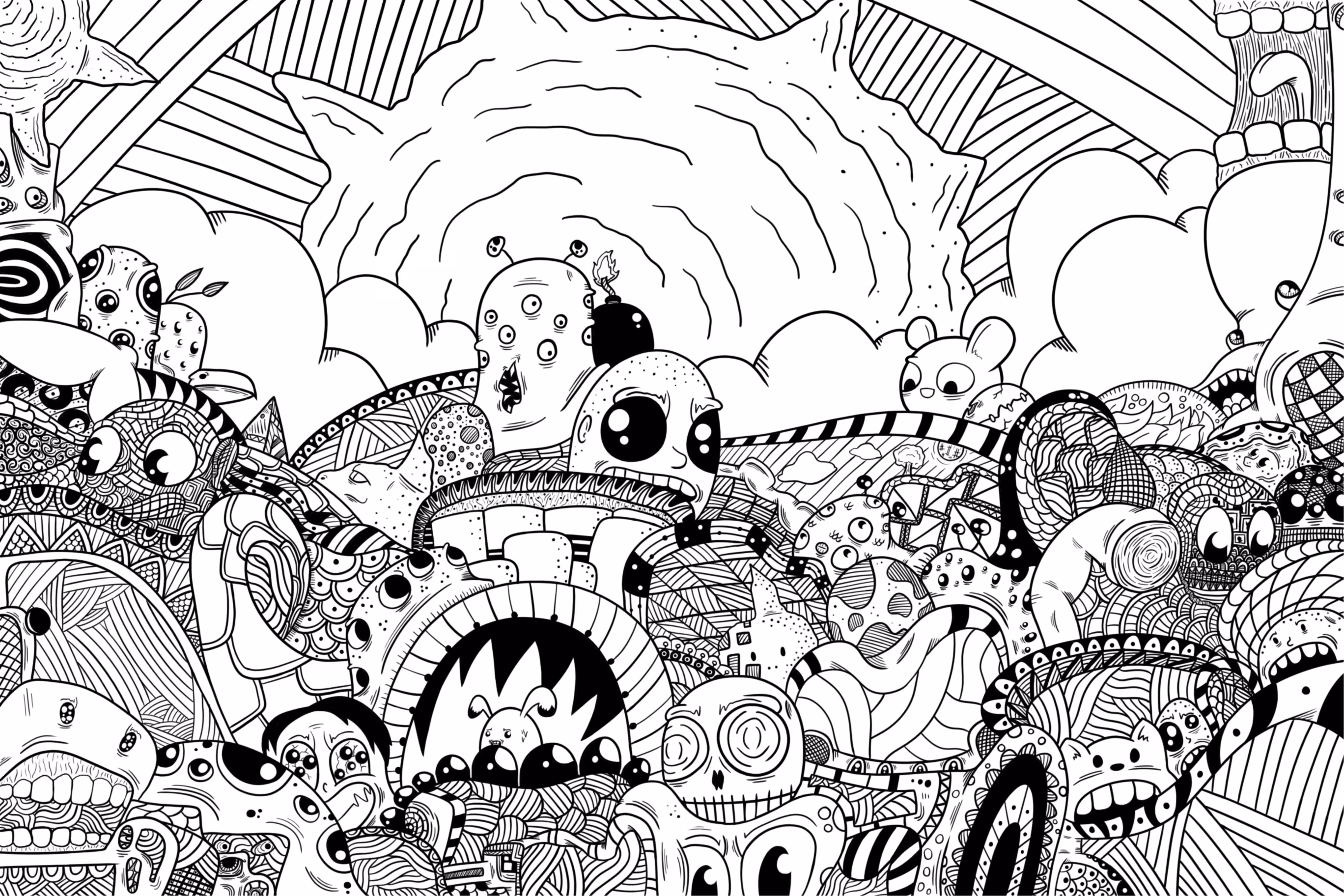 Sea of faces (colorless)