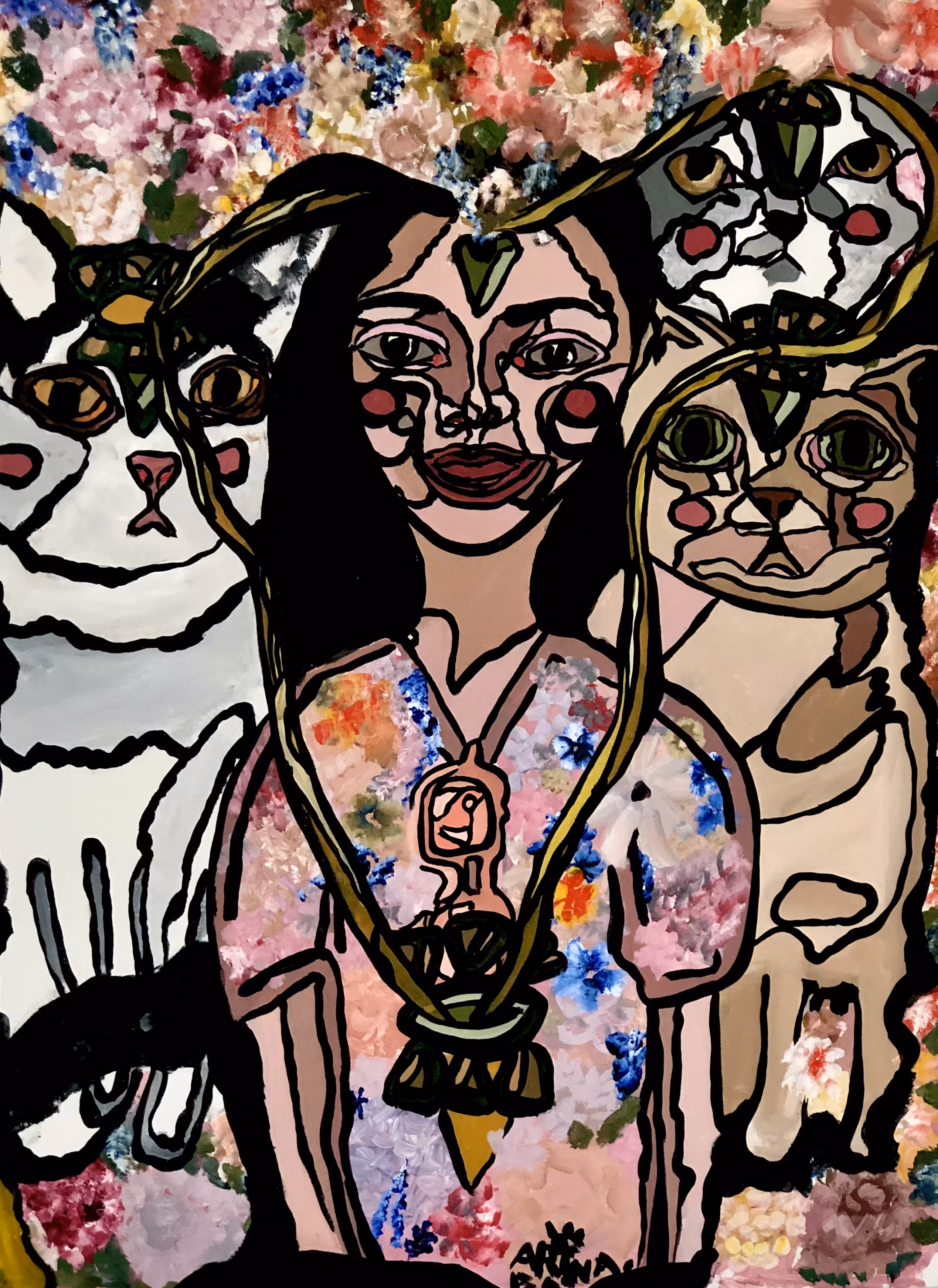 ManManLaiZzz #10 "Girl wirh her cats"