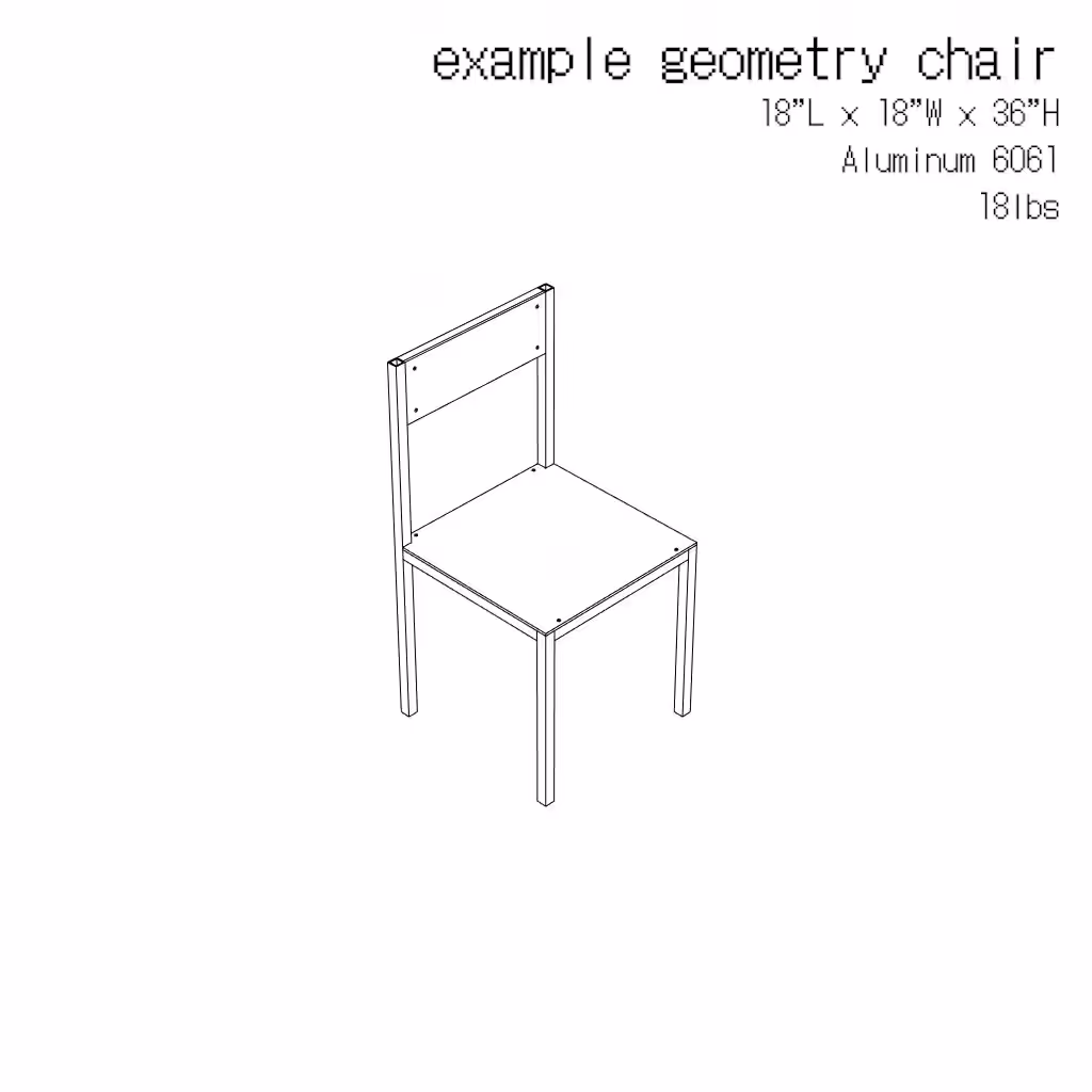 example geometry chair
