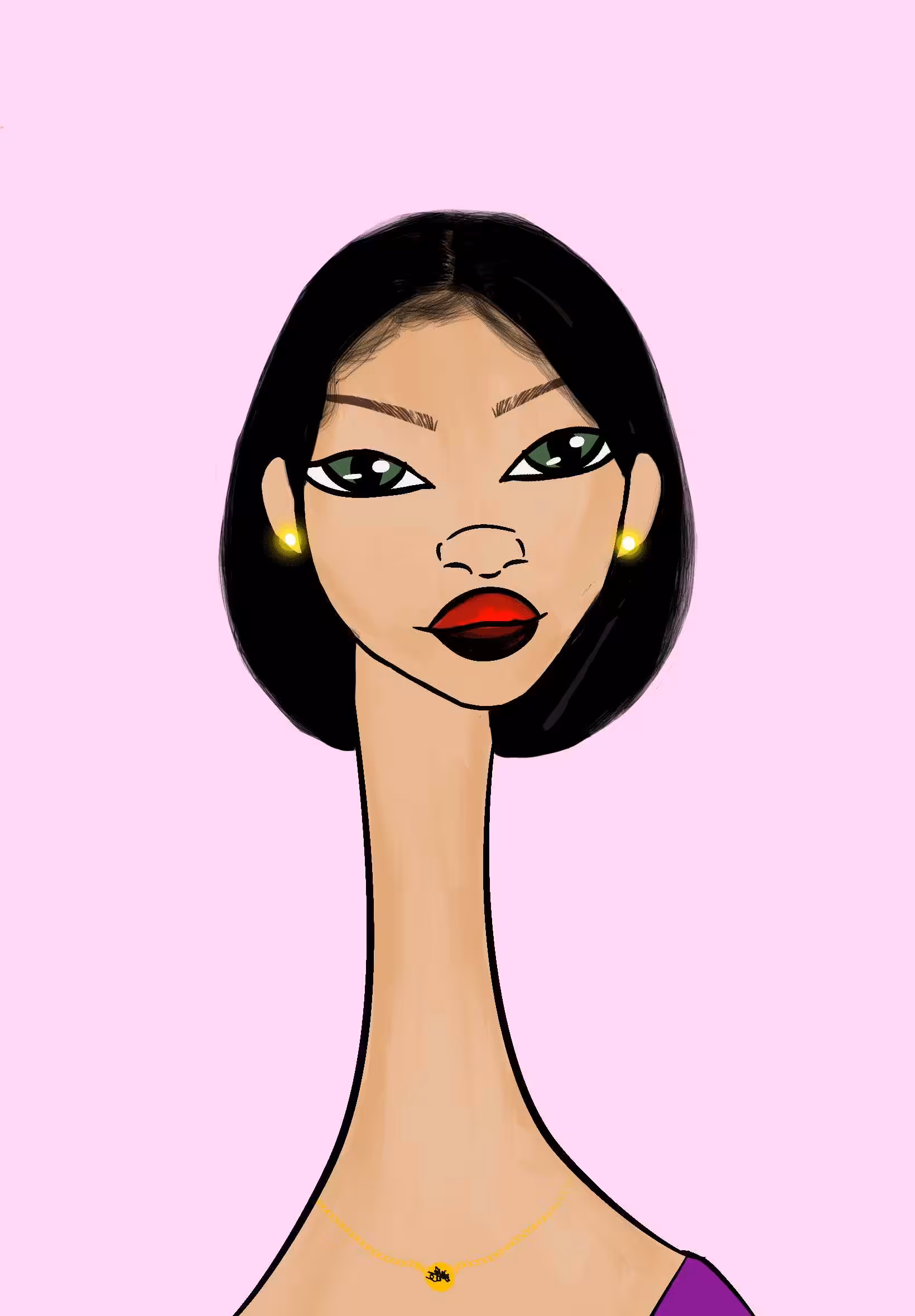 Long Neckie Ladies: Long Neckie Lady #1596