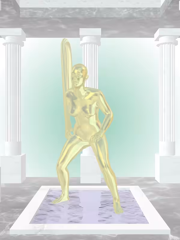 HeavenComputer: The Kicking Green-Golden Goblet Woman #7518