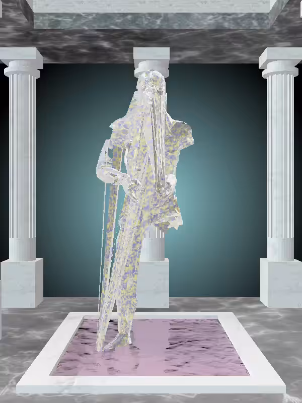 HeavenComputer: The Fragmented Old Glitter Bluish Gold Man #5777