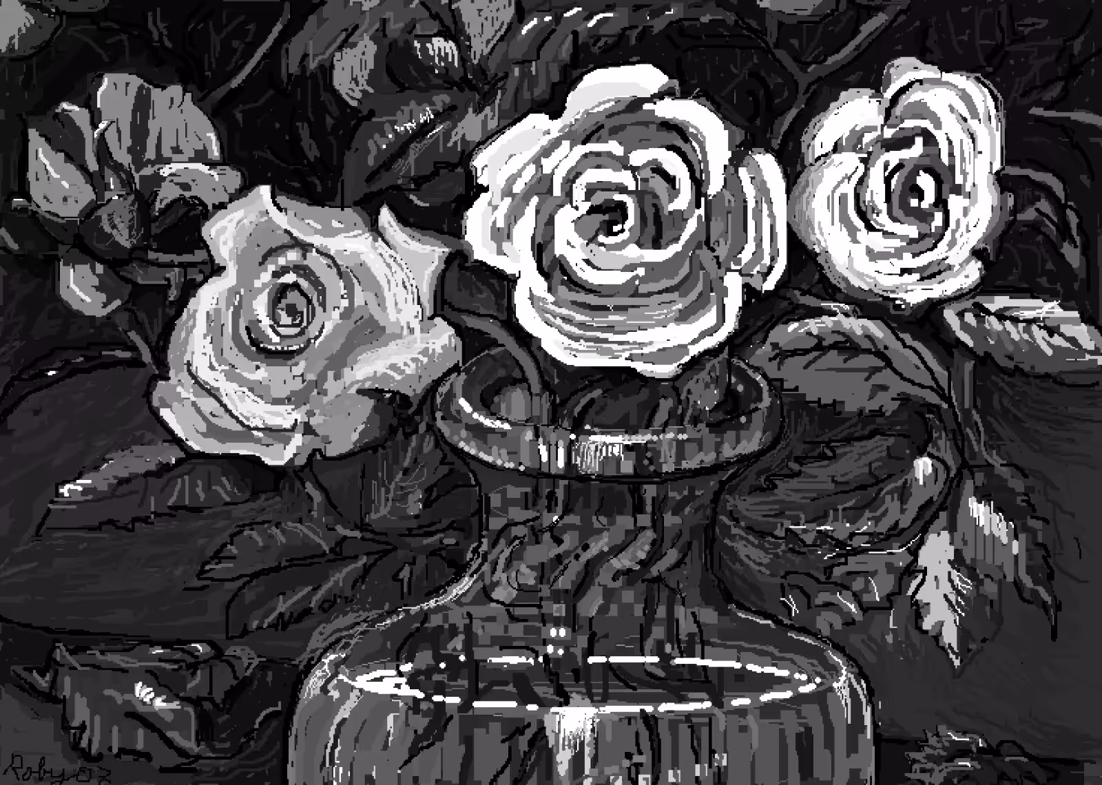 Roses B/W
