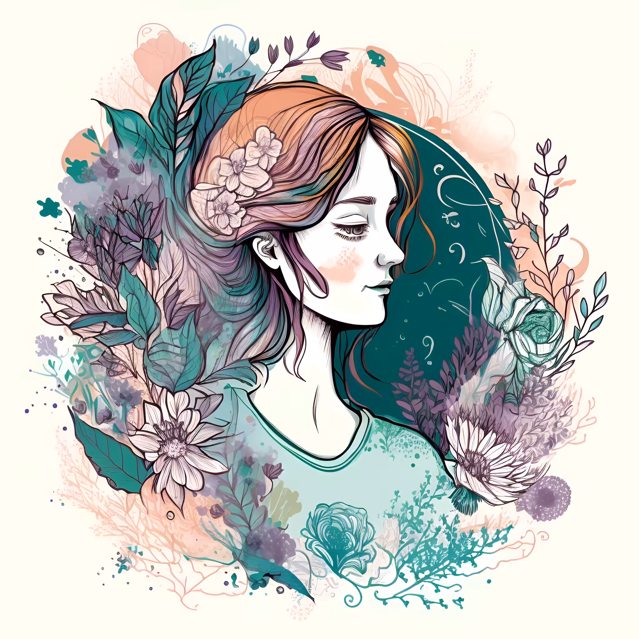 Enjoying the beauty of flowers