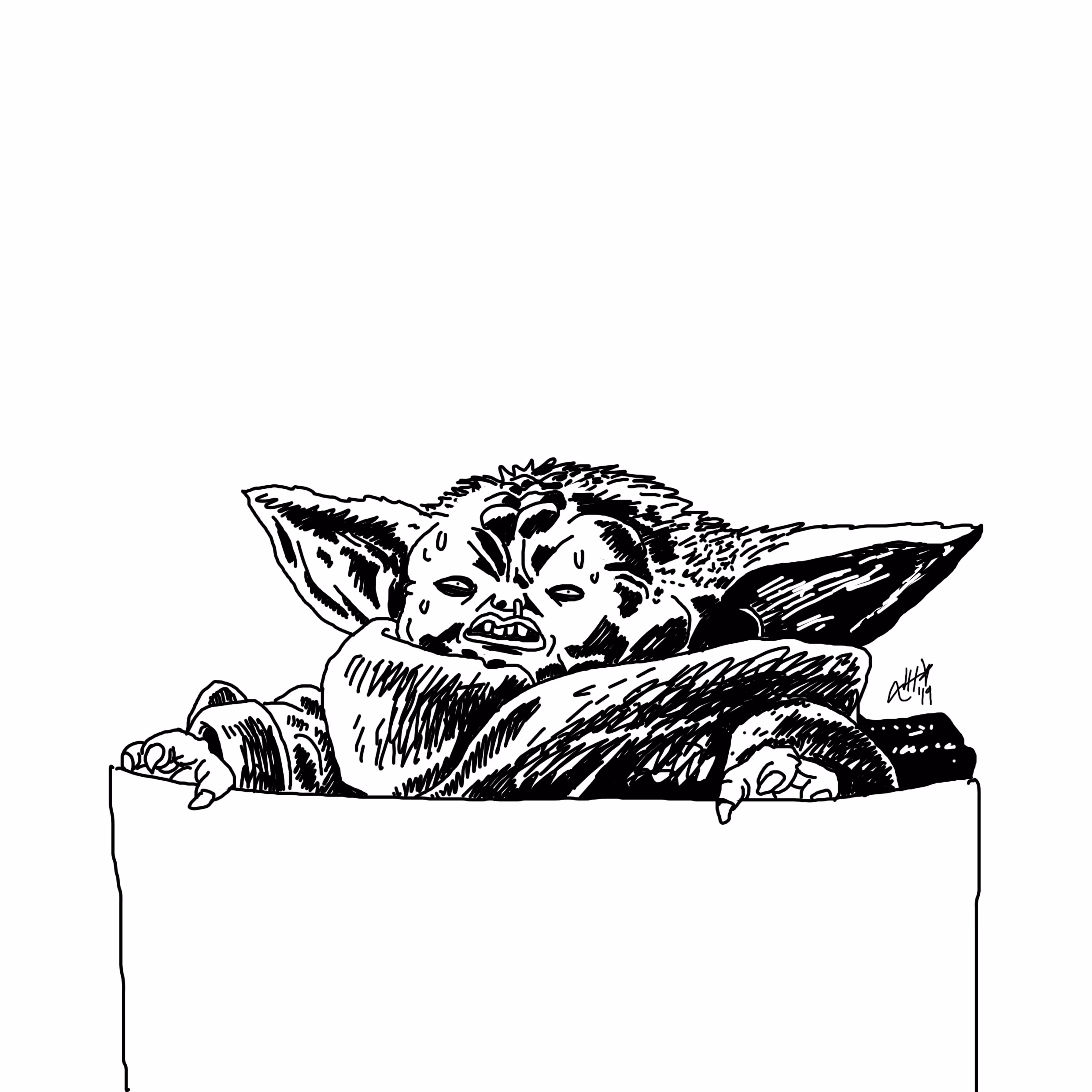 Baby yoda in problem